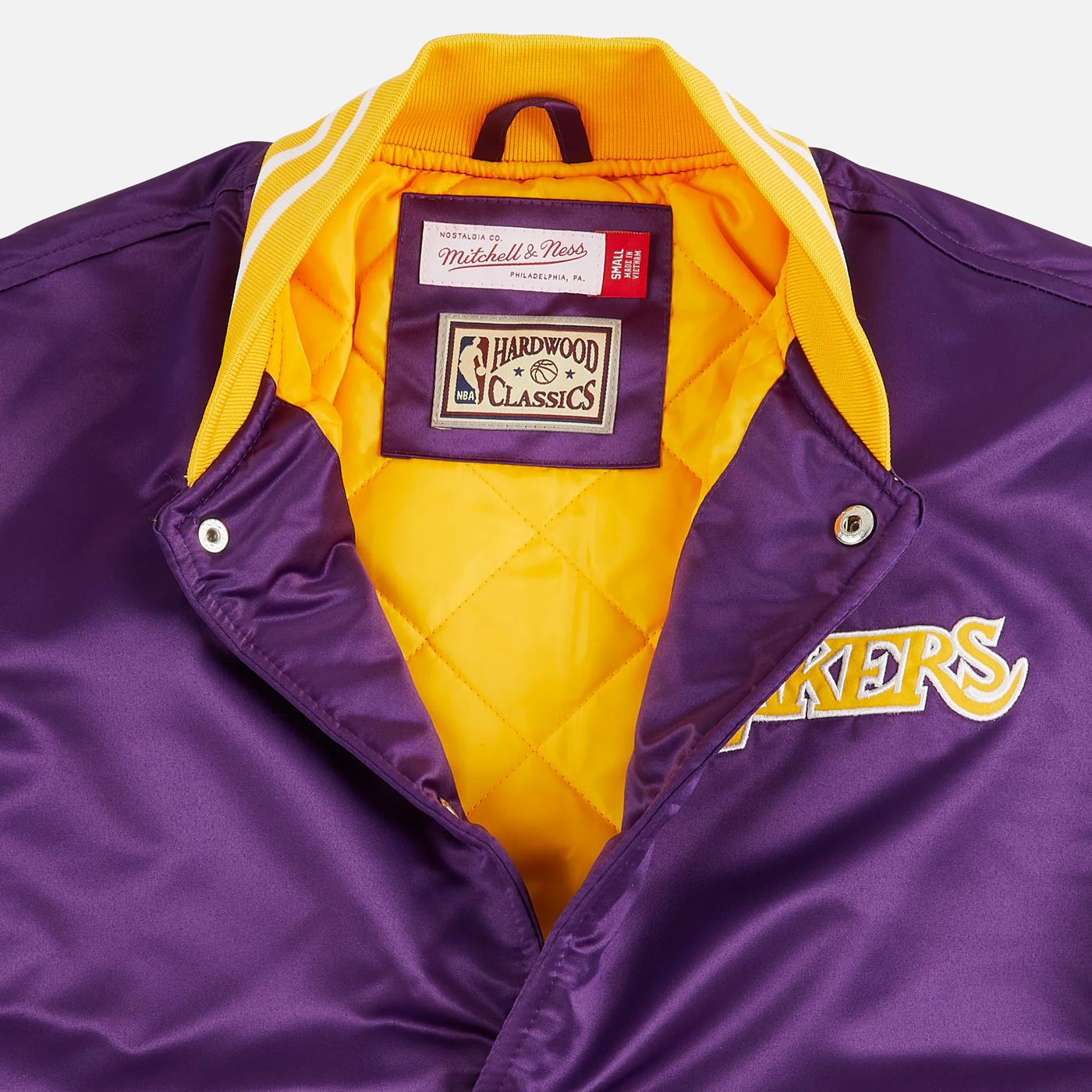 Mitchell & Ness NBA Heavyweight Satin jacket LA Lakers purple - Shop-Tetuan