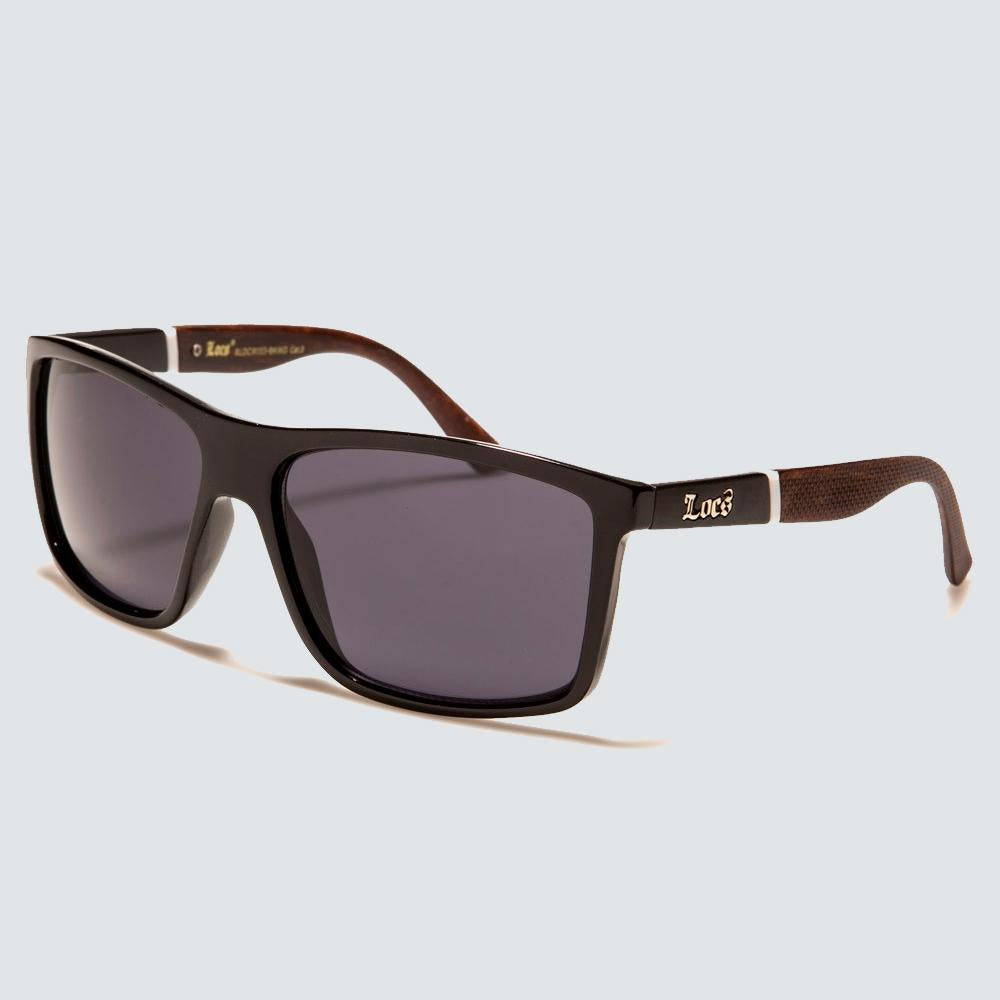 Locs Classic Wood Print Sunglasses black/wood brown - Shop-Tetuan