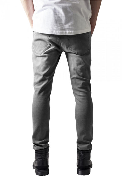 Urban Classics Slim Fit Biker Jeans grey - Shop-Tetuan