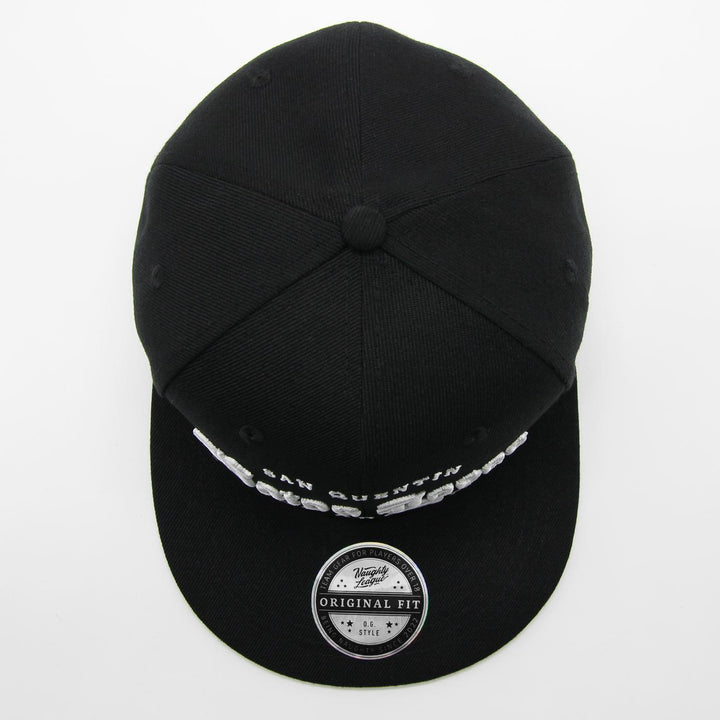 Naughty League San Quentin Vatos Locos Old English Logo fitted black - Shop-Tetuan