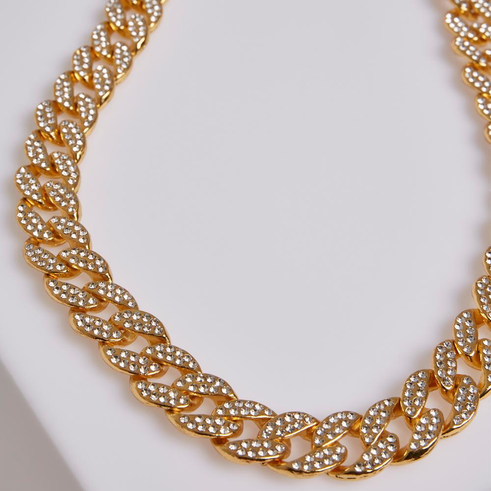 Urban Classics Heavy Necklace With Stones gold - Shop-Tetuan