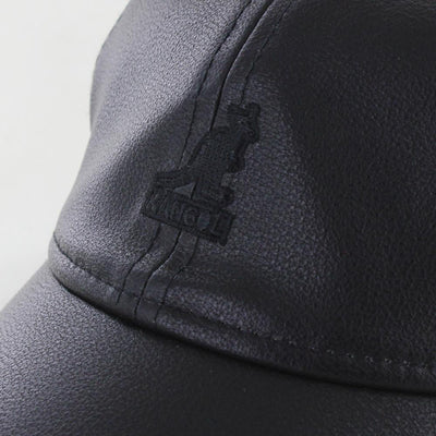 Kangol Faux Luxe Leather Baseball cap black - Shop-Tetuan