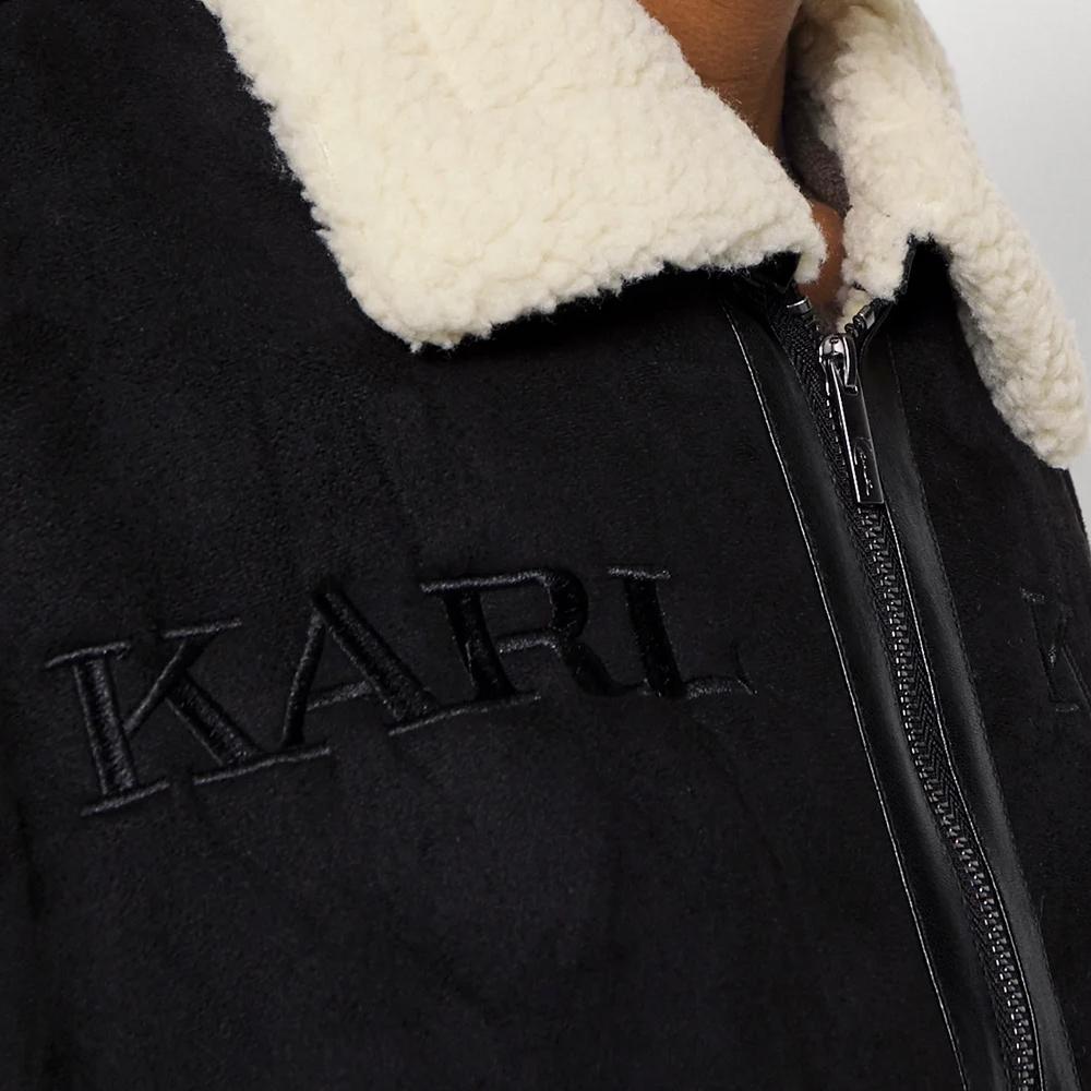 Karl Kani Retro Fake Shearling Jacket black