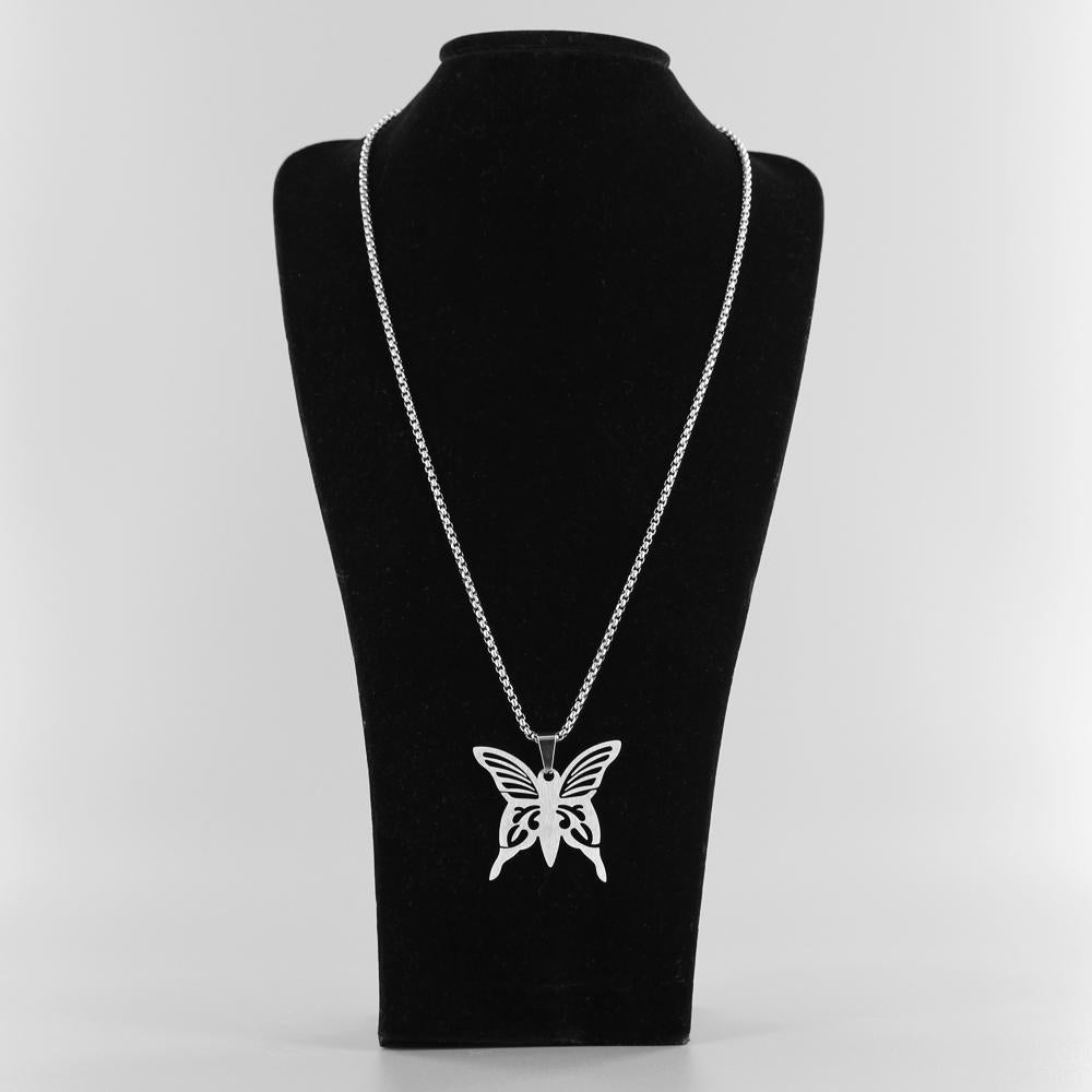 Butterfly 316L Pendant Necklace Stainless Steel