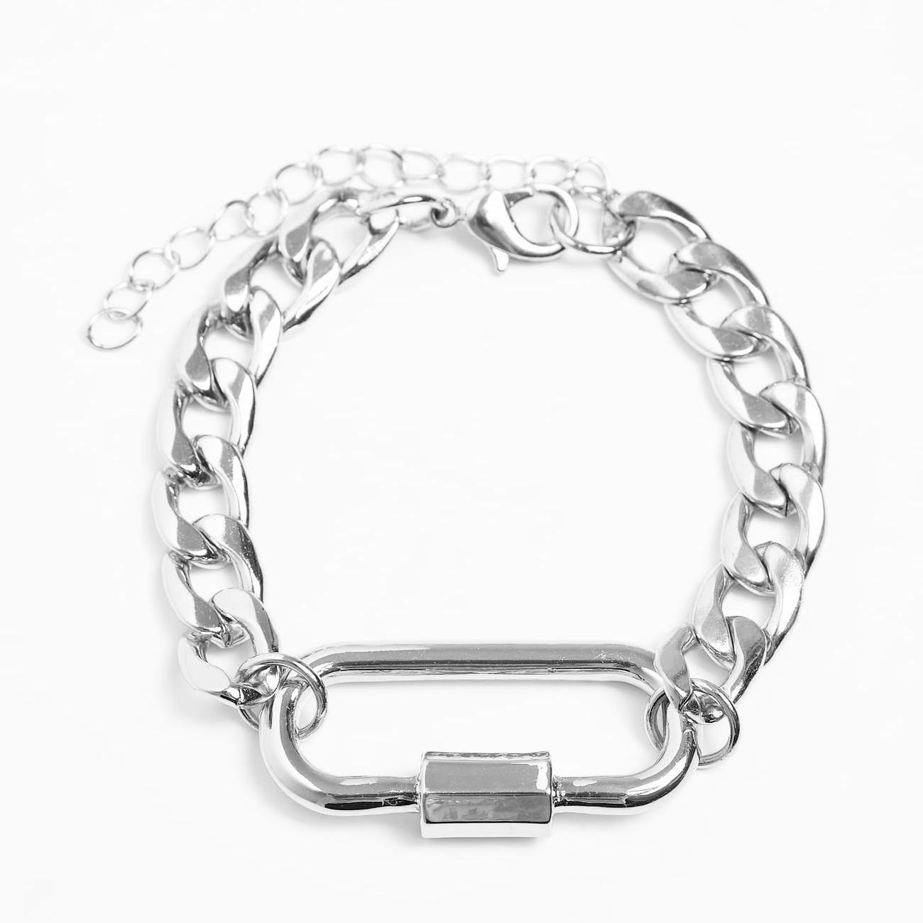 Urban Classics Fastener Bracelet silver - Shop-Tetuan