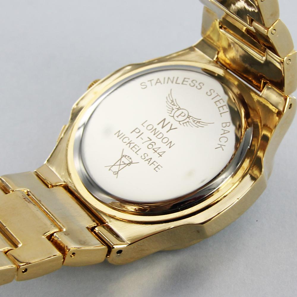 NY London diamante metal bracelet watch gold/black - Shop-Tetuan