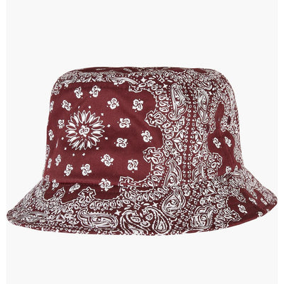 The Classics Yupoong Bandana Print Bucket Hat cherry/white - Shop-Tetuan