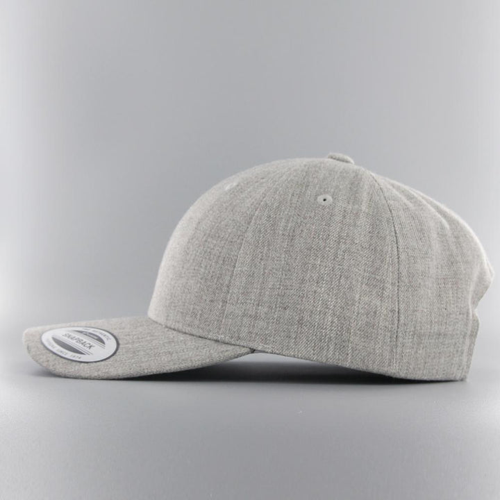 The Classics Yupoong Premium Curved Visor Snapback Cap heather grey - Shop-Tetuan
