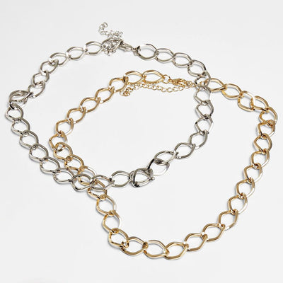 Urban Classics Big Classic Necklace 2-Pack gold/silver - Shop-Tetuan