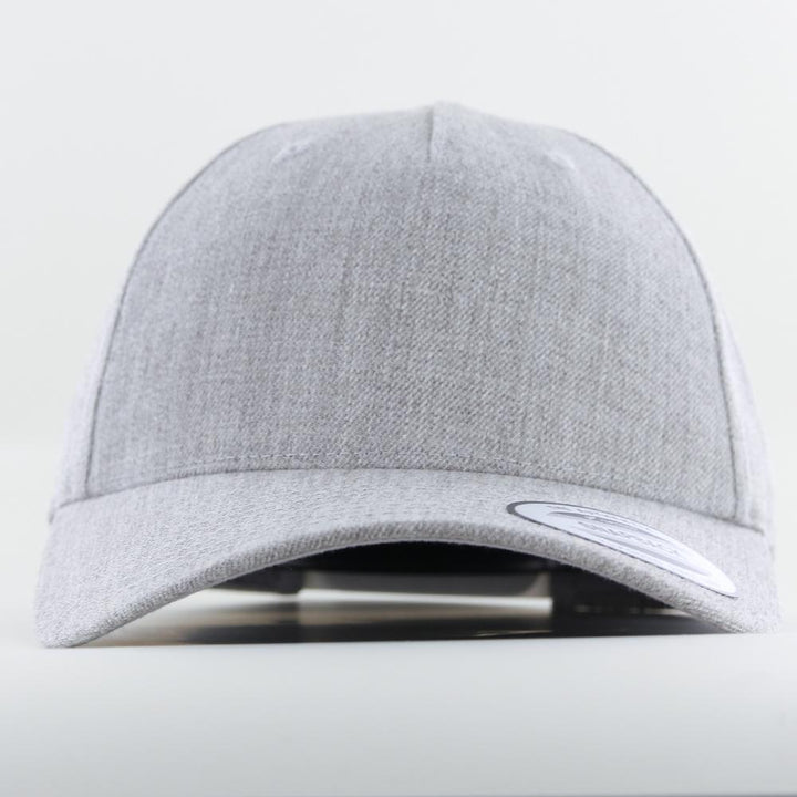 The Classics Yupoong 5-panel Premium Curve snapback h.grey - Shop-Tetuan