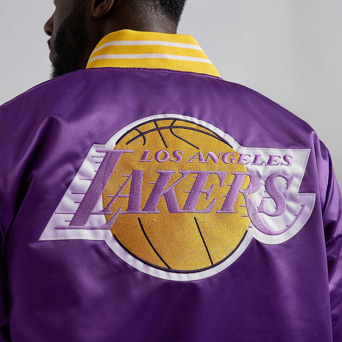 Mitchell & Ness NBA Heavyweight Satin jacket LA Lakers purple - Shop-Tetuan