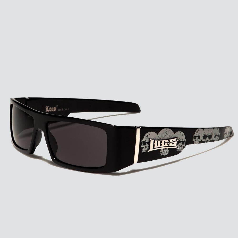 Locs Skull Pattern Unisex Sunglasses black - Shop-Tetuan