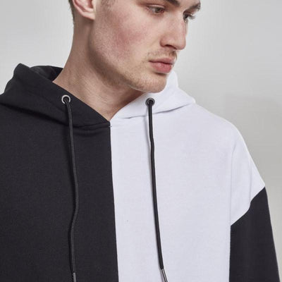 Urban Classics Oversized Harlequin Hoody blk/wht - Shop-Tetuan