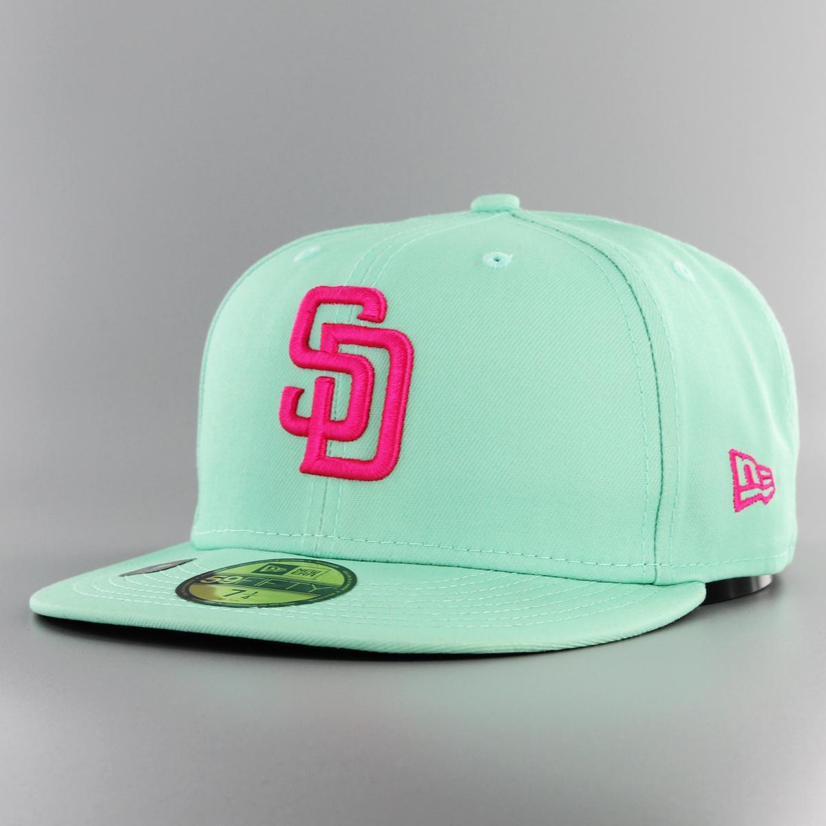 New Era MLB21 City Connect 59Fifty SD Padres aqua/pink - Shop-Tetuan