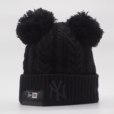 New Era Double Pom Cuff beanie NY Yankees black