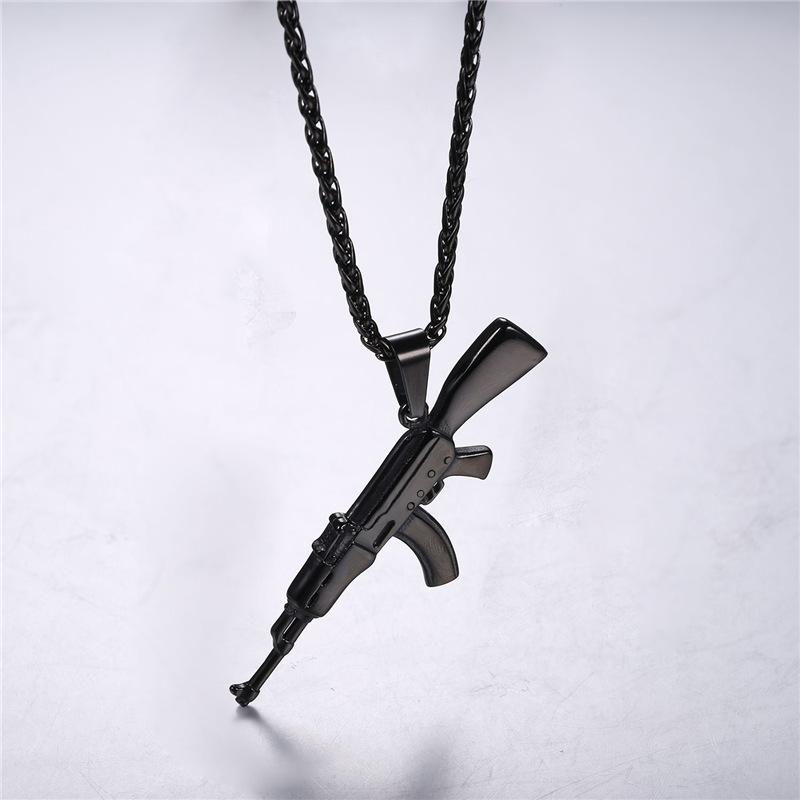 AK-47 Rifle Necklace steel/black - Shop-Tetuan
