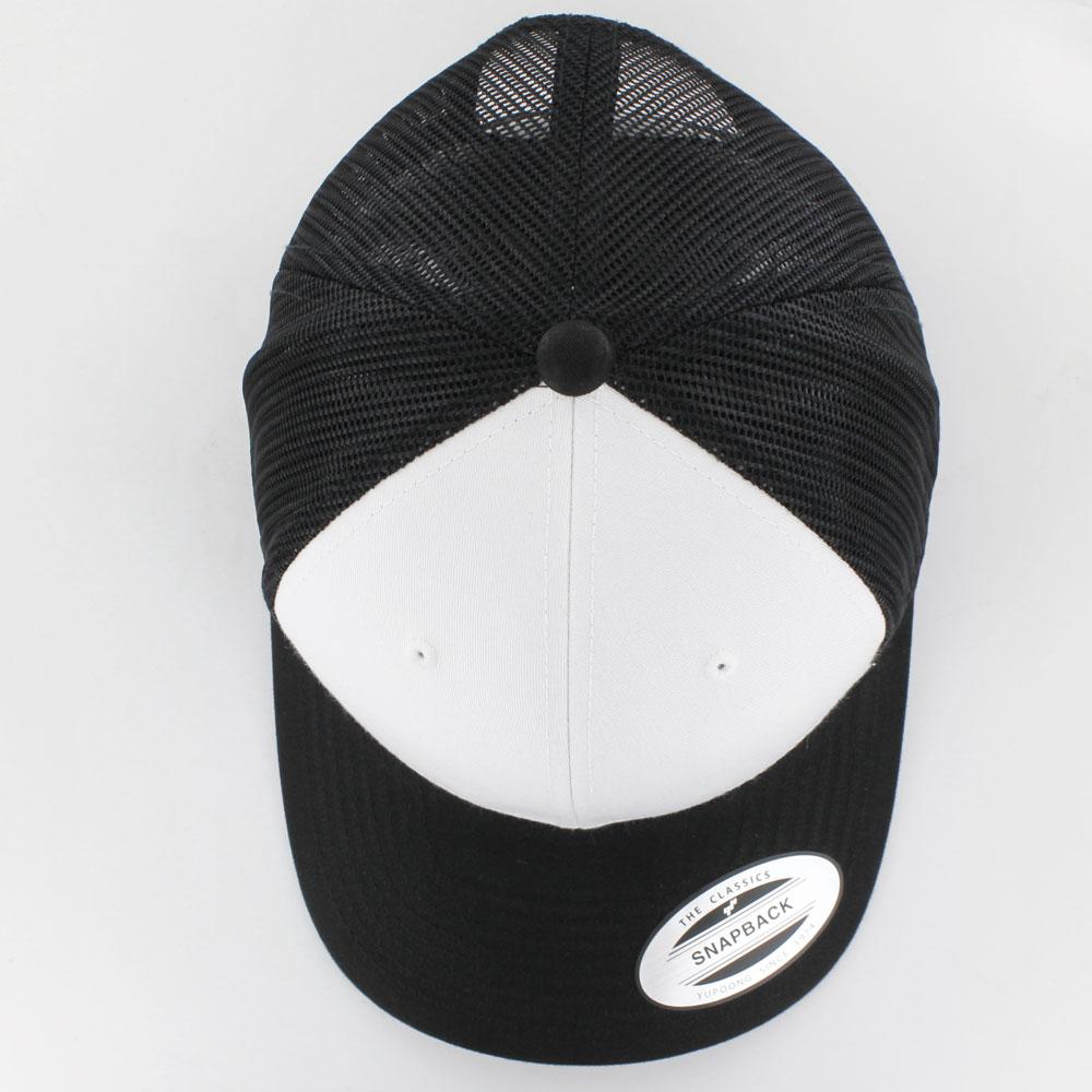 The Classics Yupoong Retro Trucker Colored Front cap blk/wht/blk - Shop-Tetuan