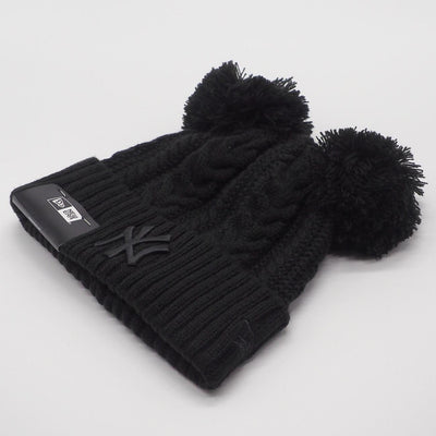 New Era Double Pom Cuff beanie NY Yankees black