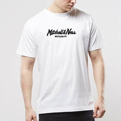 Mitchell & Ness Branded Pinscript tee white
