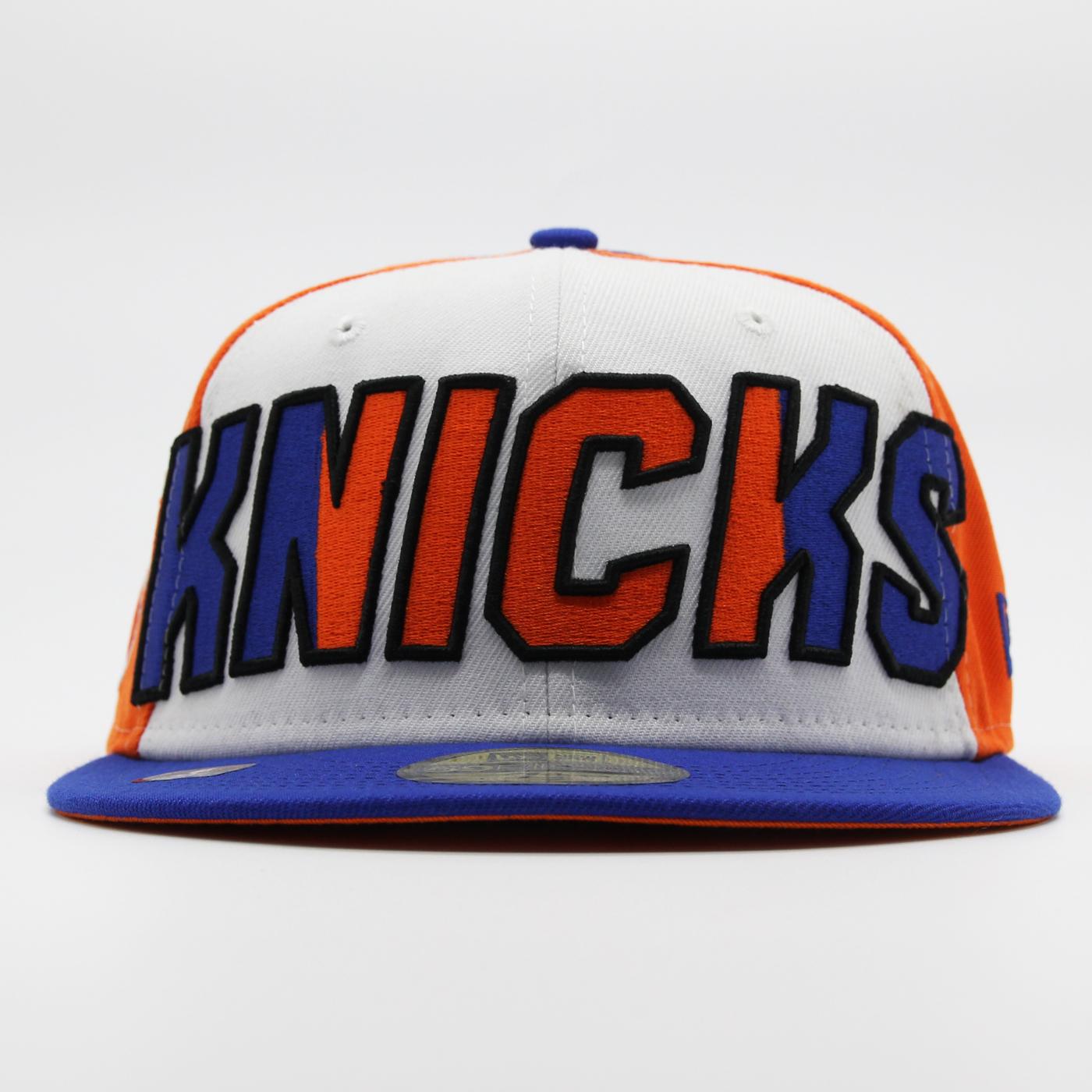 New Era NBA Authentics Back Half Edition 59Fifty NY Knics wht/org/blue - Shop-Tetuan