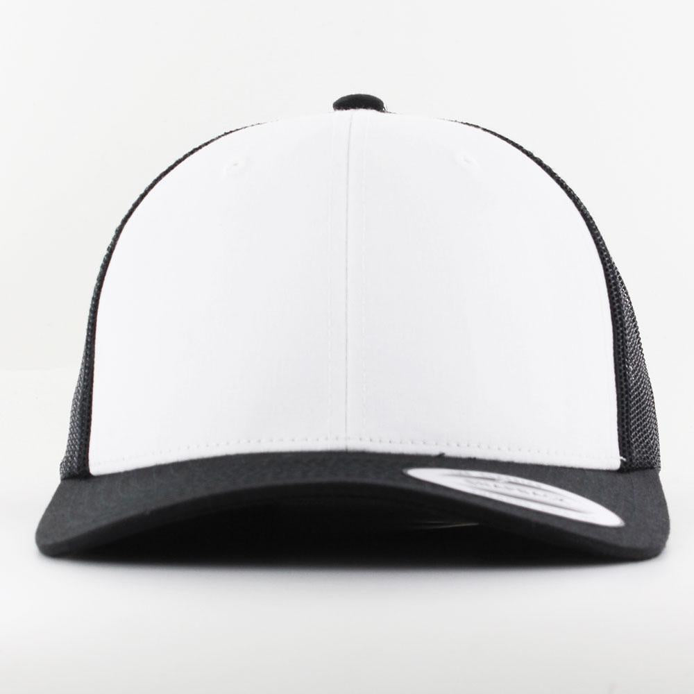 The Classics Yupoong Retro Trucker Colored Front cap blk/wht/blk - Shop-Tetuan