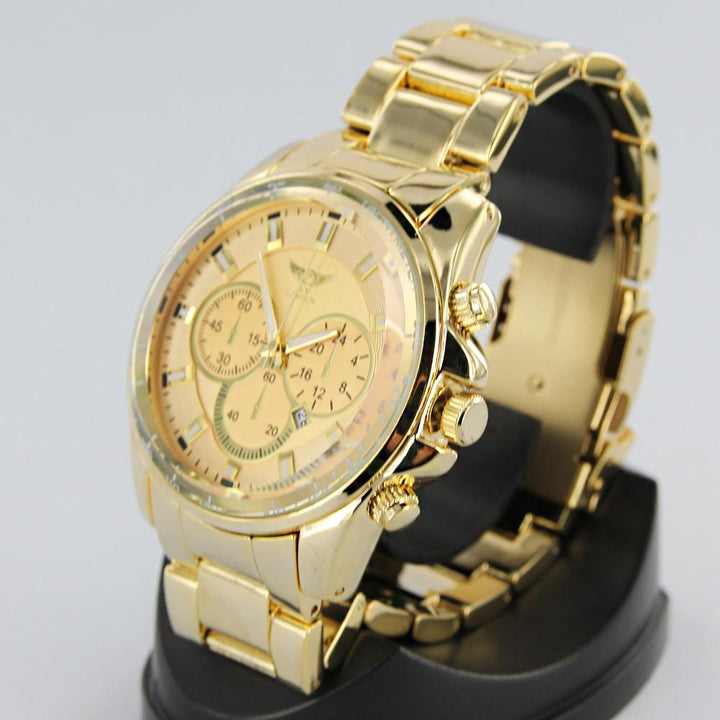 NY London metal bracelet watch gold - Shop-Tetuan