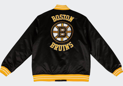 Mitchell & Ness NHL Heavyweight Satin jacket B Bruins black - Shop-Tetuan