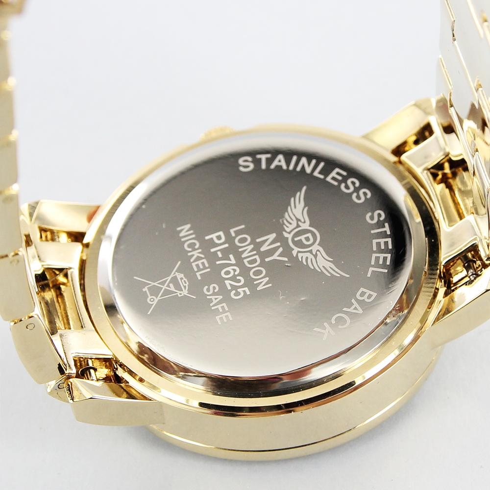 NY London Classic Bling Crystals Dial fashion watch gold - Shop-Tetuan
