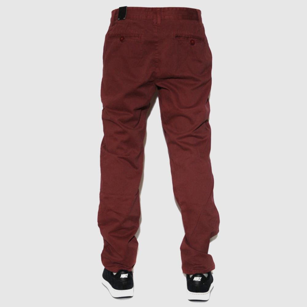 Solid Mak BD chino pants wine red - Shop-Tetuan