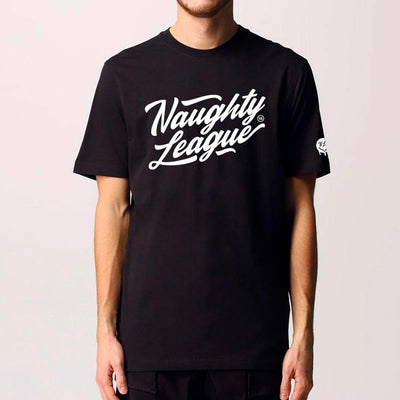 Naughty League Branded Logo tee black - Shop-Tetuan