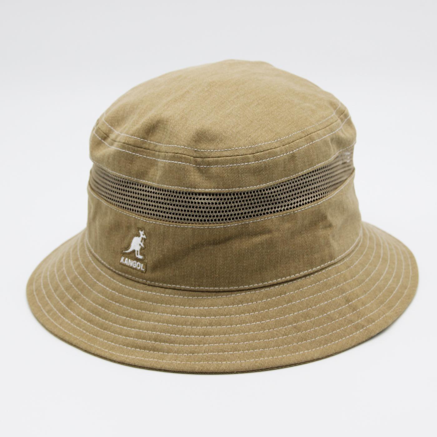 Kangol Distressed Cotton Mesh bucket oat - Shop-Tetuan