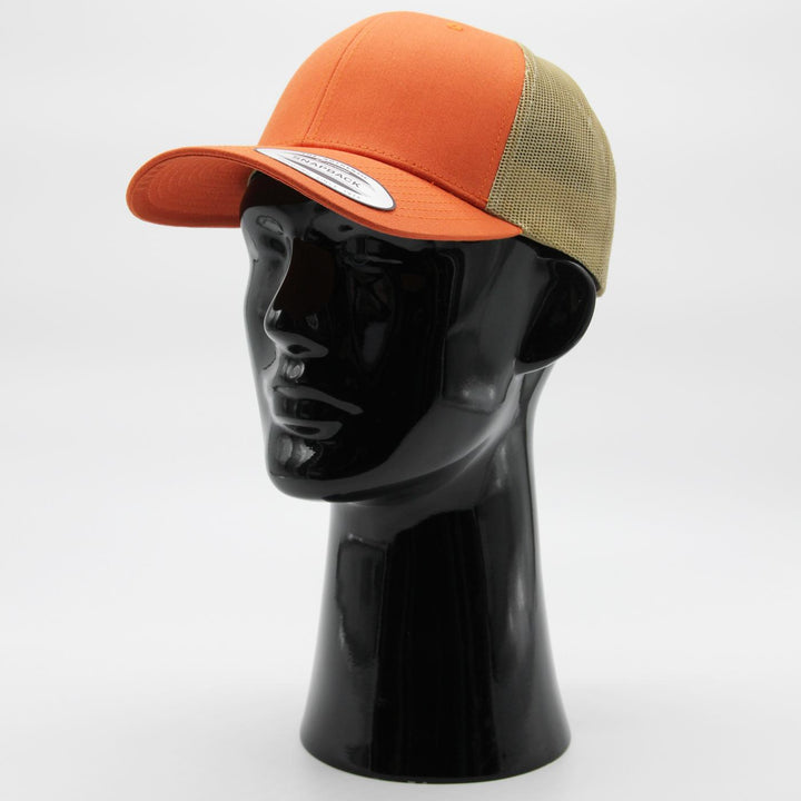 The Classics Yupoong Retro 2-tone trucker cap rustic orange/khaki - Shop-Tetuan