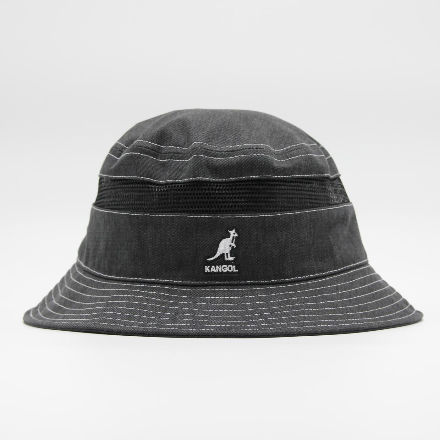 Kangol Distressed Cotton Mesh bucket black
