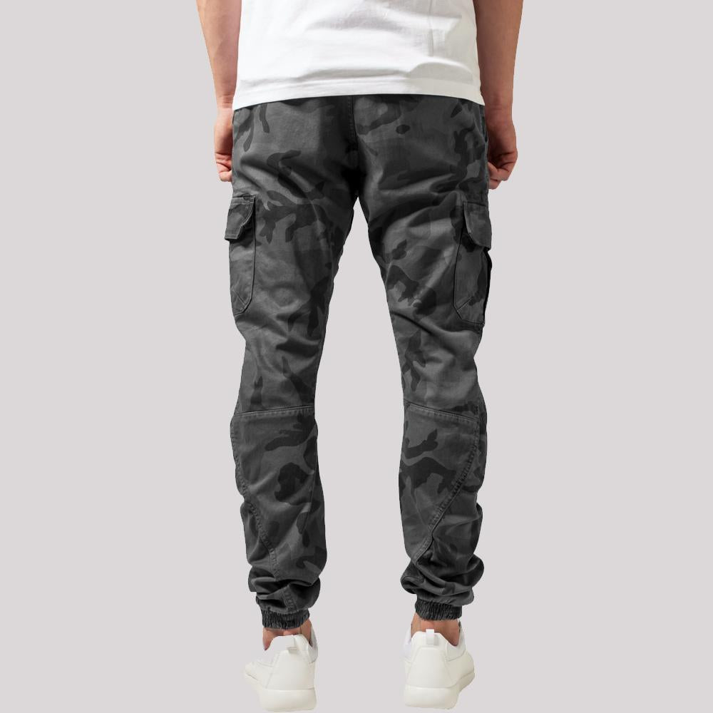 Urban Classics Camo Cargo Jogging Pants grey camo - Shop-Tetuan