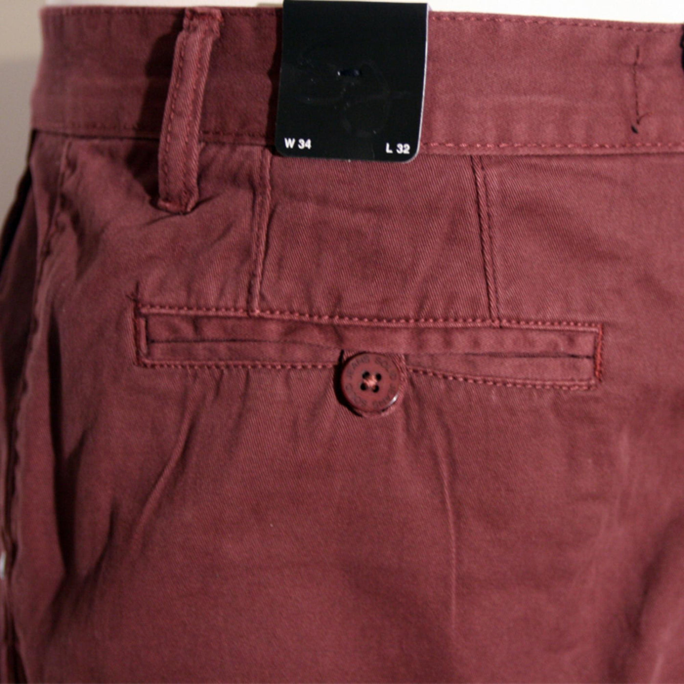 Solid Mak BD chino pants wine red - Shop-Tetuan