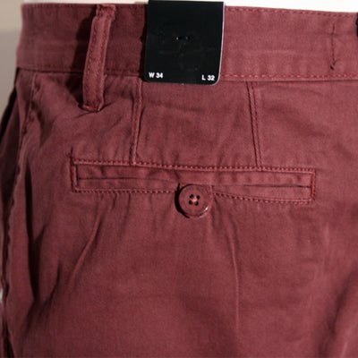 Solid Mak BD chino pants wine red - Shop-Tetuan