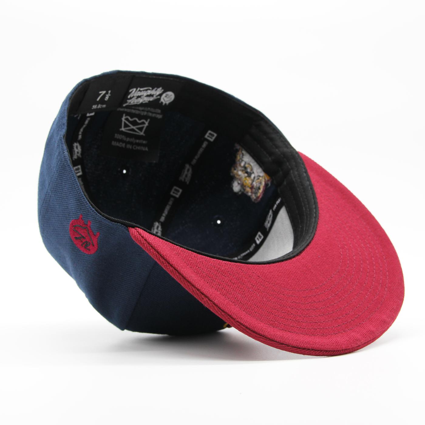 Naughty League Boston Beaver Hunters Letter Logo fitted navy/mar - Shop-Tetuan