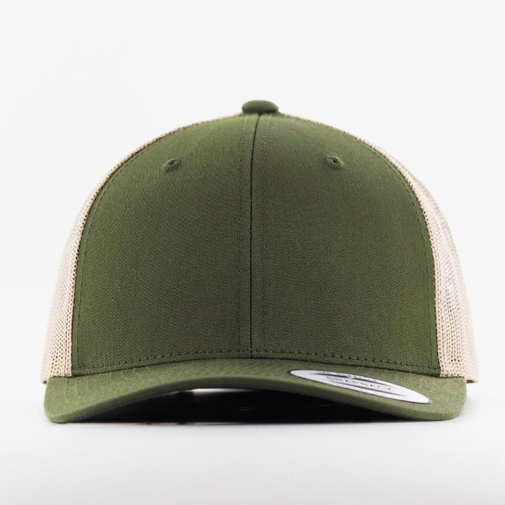 The Classics Yupoong Retro trucker 2-tone cap mossgreen/khaki - Shop-Tetuan
