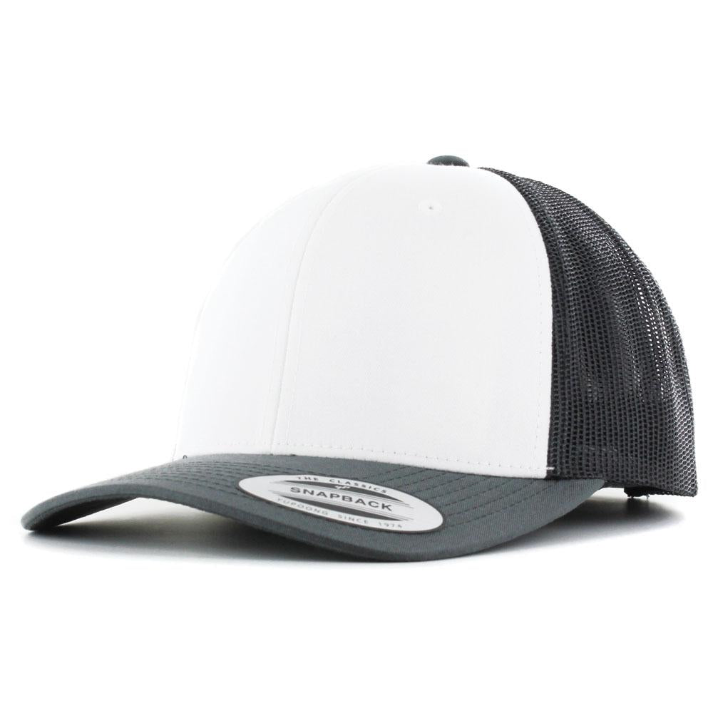 The Classics Yupoong Retro Trucker Colored Front cap darkgrey/wht/darkgrey - Shop-Tetuan