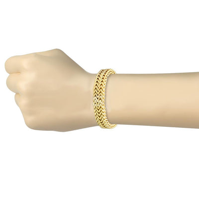 Matte Gold Double Row Wheat Chain Bracelet Stainless Steel - Shop-Tetuan