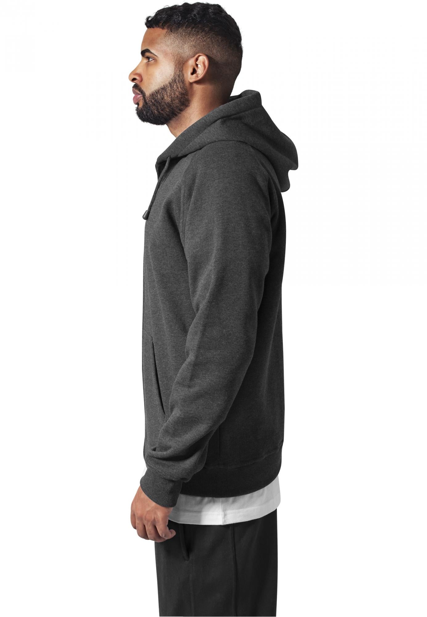 Urban Classics zip hoody charcoal - Shop-Tetuan