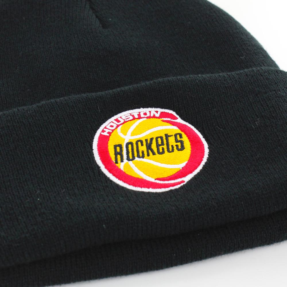 Mitchell & Ness Team Logo Cuff Knit beanie H Rockets black - Shop-Tetuan