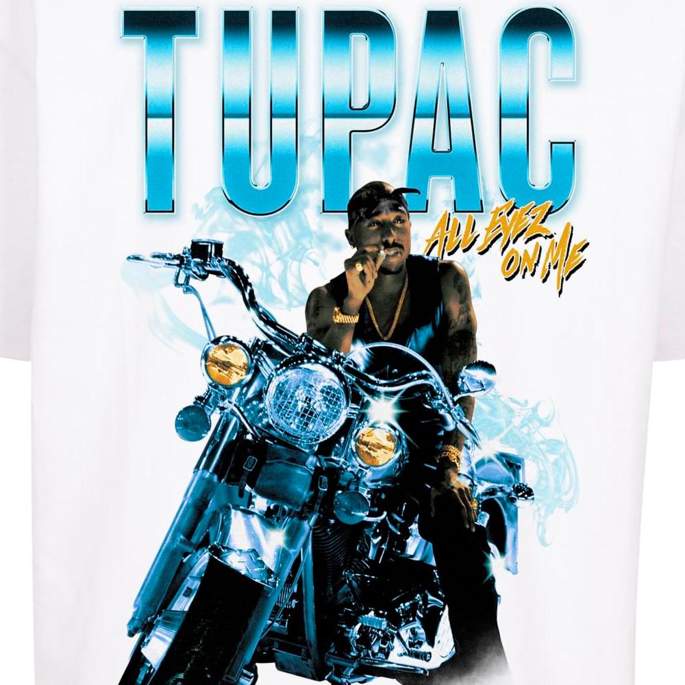 Mister Tupac All Eyez On Me Anniversary Oversize Tee white - Shop-Tetuan