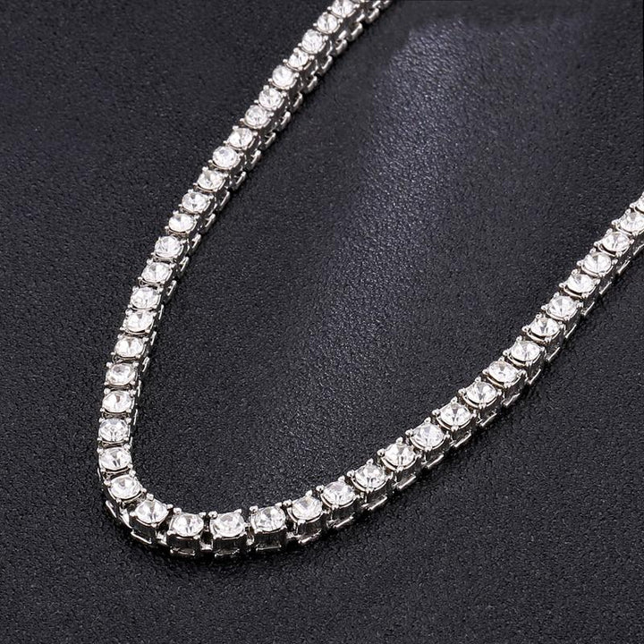 Tennis Chain Necklace Cubic Zirconia silver - Shop-Tetuan