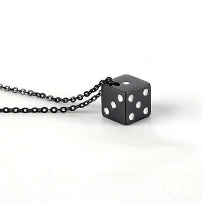 Dice necklace black