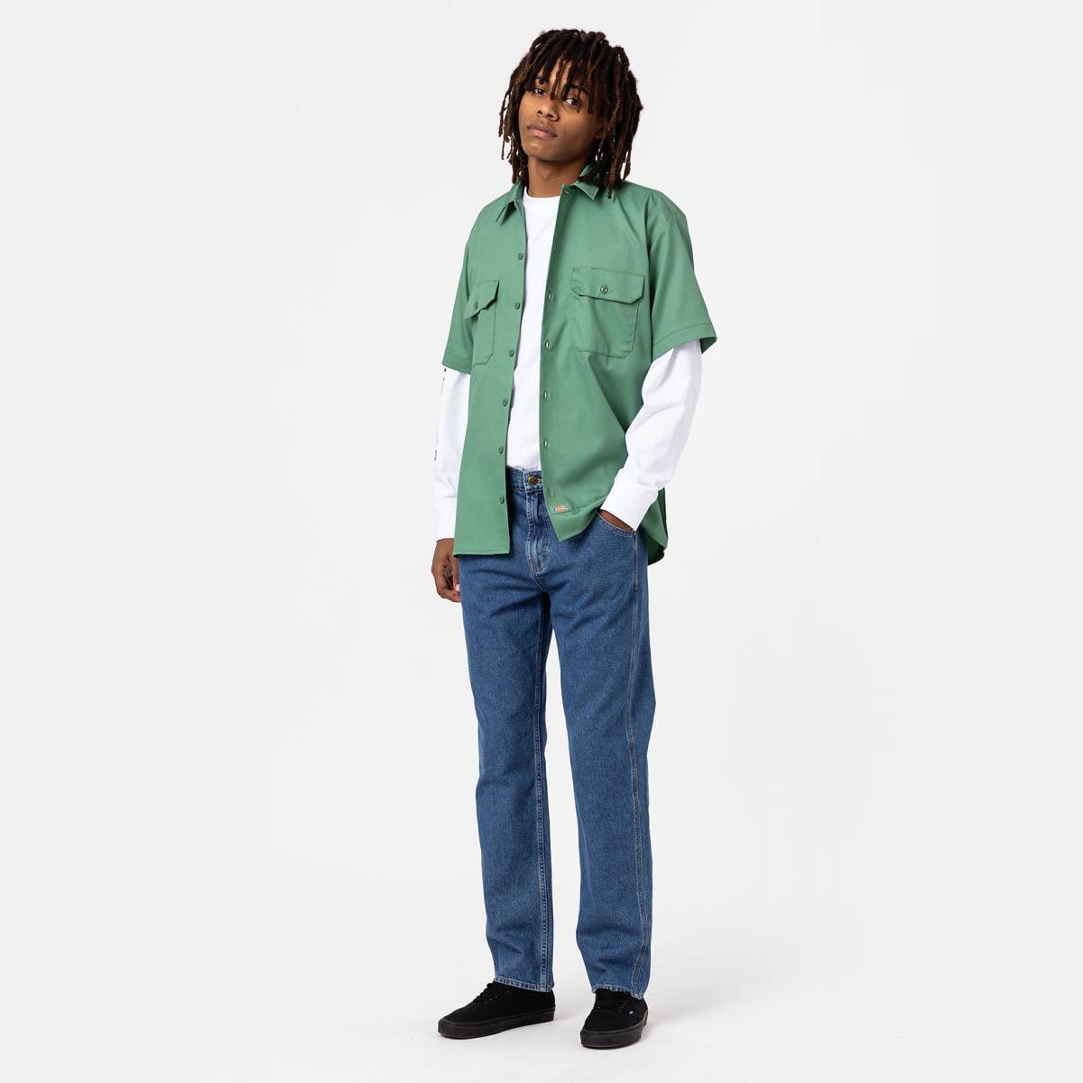 Dickies Work Shirt SS Rec dark ivy
