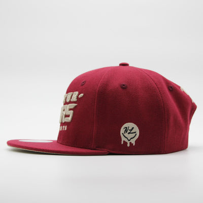 Naughty League Minnesota Masturbears Text Logo snapback burgundy