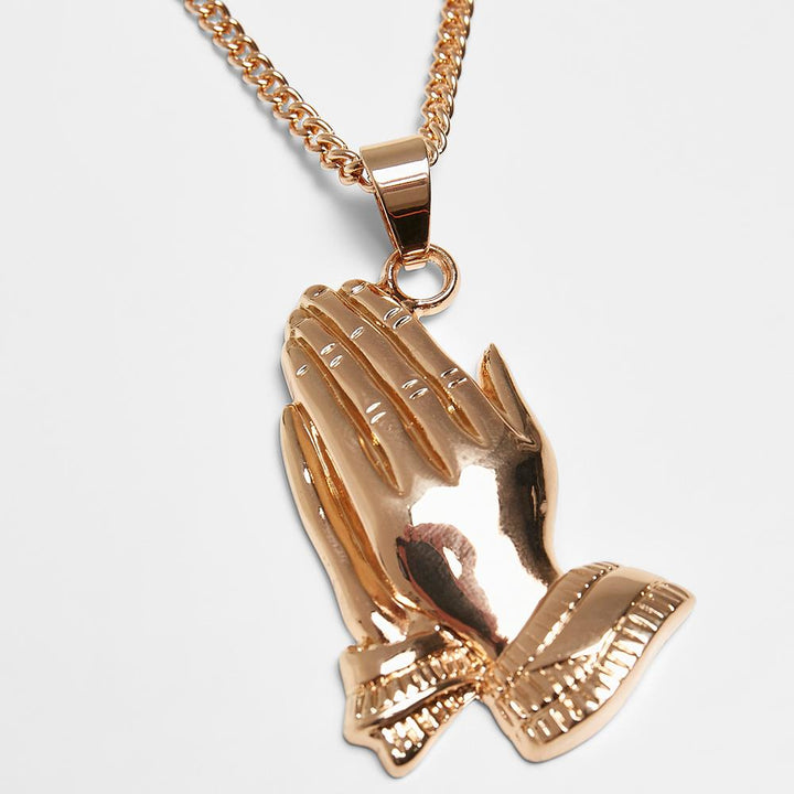 Urban Classics Pray Hands Necklace gold - Shop-Tetuan