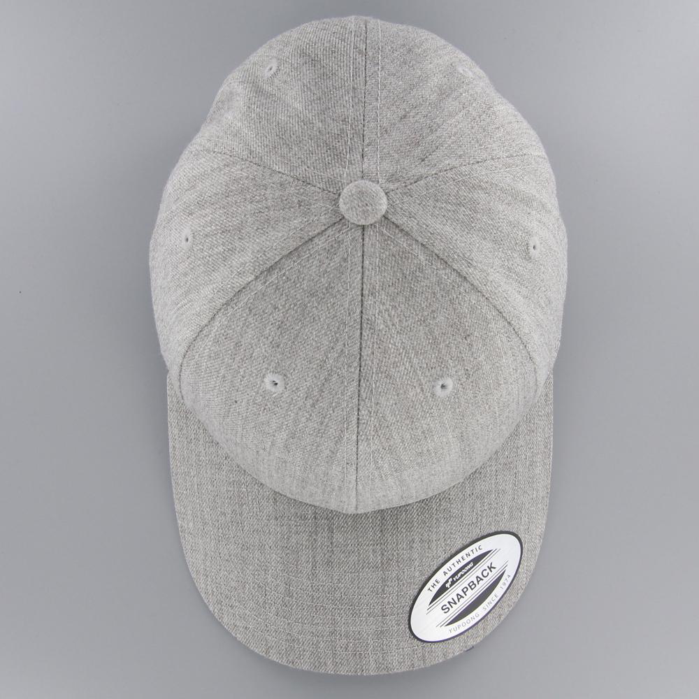The Classics Yupoong Premium Curved Visor Snapback Cap heather grey - Shop-Tetuan