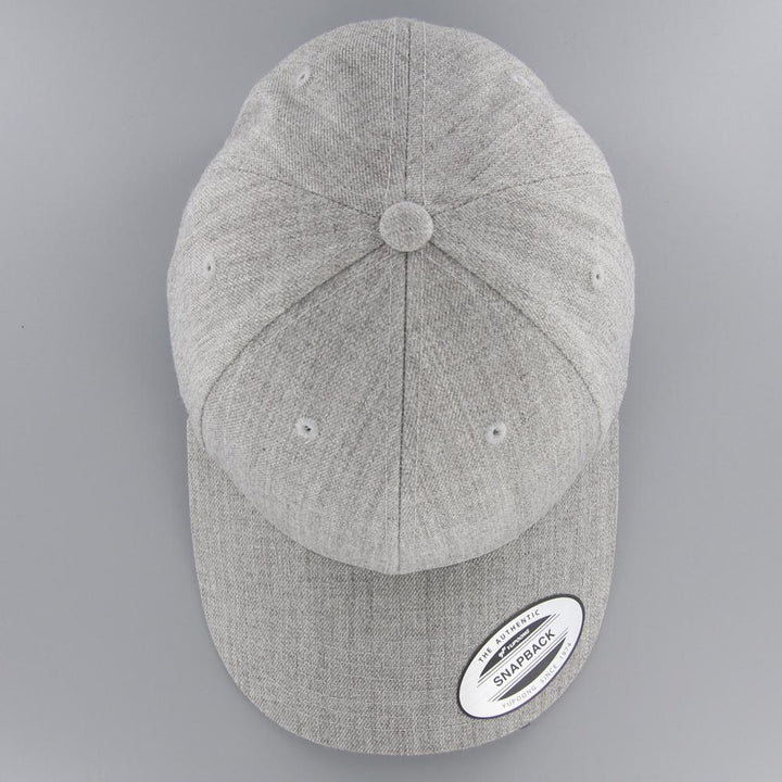 The Classics Yupoong Premium Curved Visor Snapback Cap heather grey - Shop-Tetuan